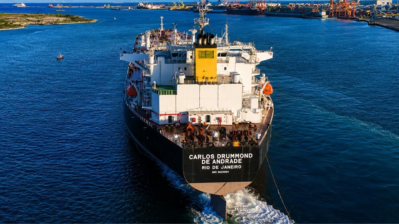Navio brasileiro recebe 400 toneladas de combustível com 30% renovável em Roterdã Transpetro testa B30 pela primeira vez na frota, mira emissões menores no transporte marítimo