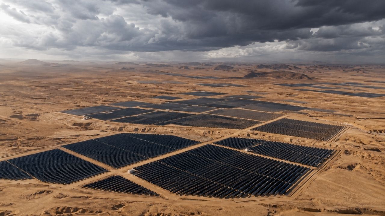 No deserto, painéis solares quase pretos podem deixar de gerar apenas eletricidade e virar gatilho para chuva pesquisadores querem provar se o calor das usinas, combinado a ventos úmidos (1)