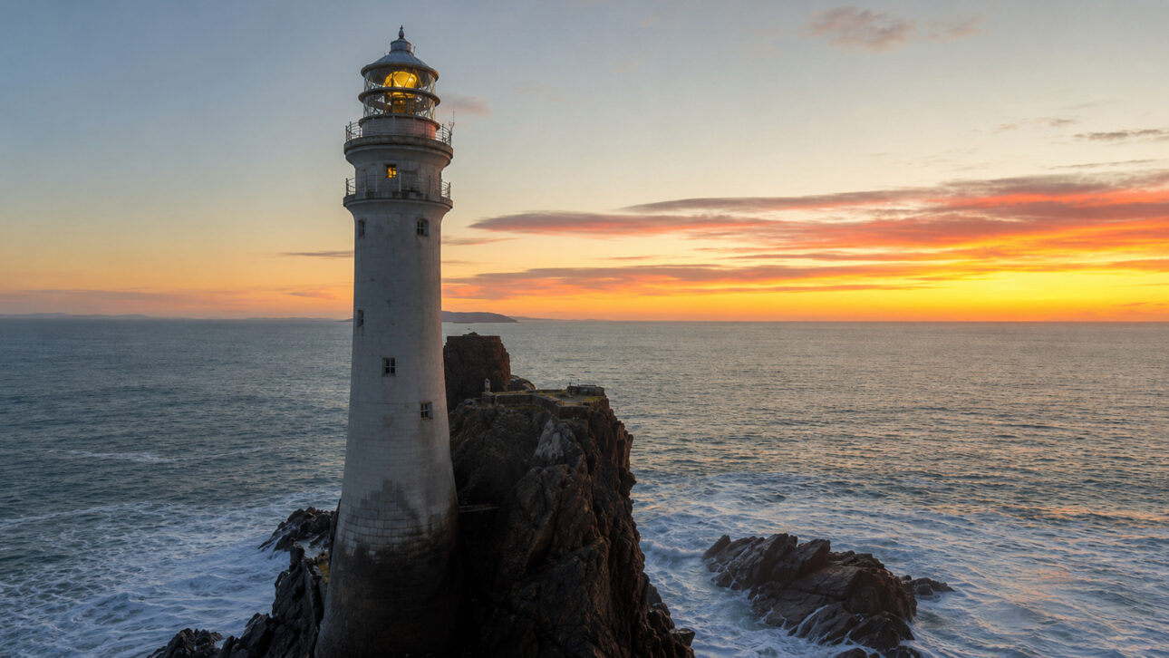 O primeiro Farol de Fastnet entrou em funcionamento em 1º de janeiro de 1854.