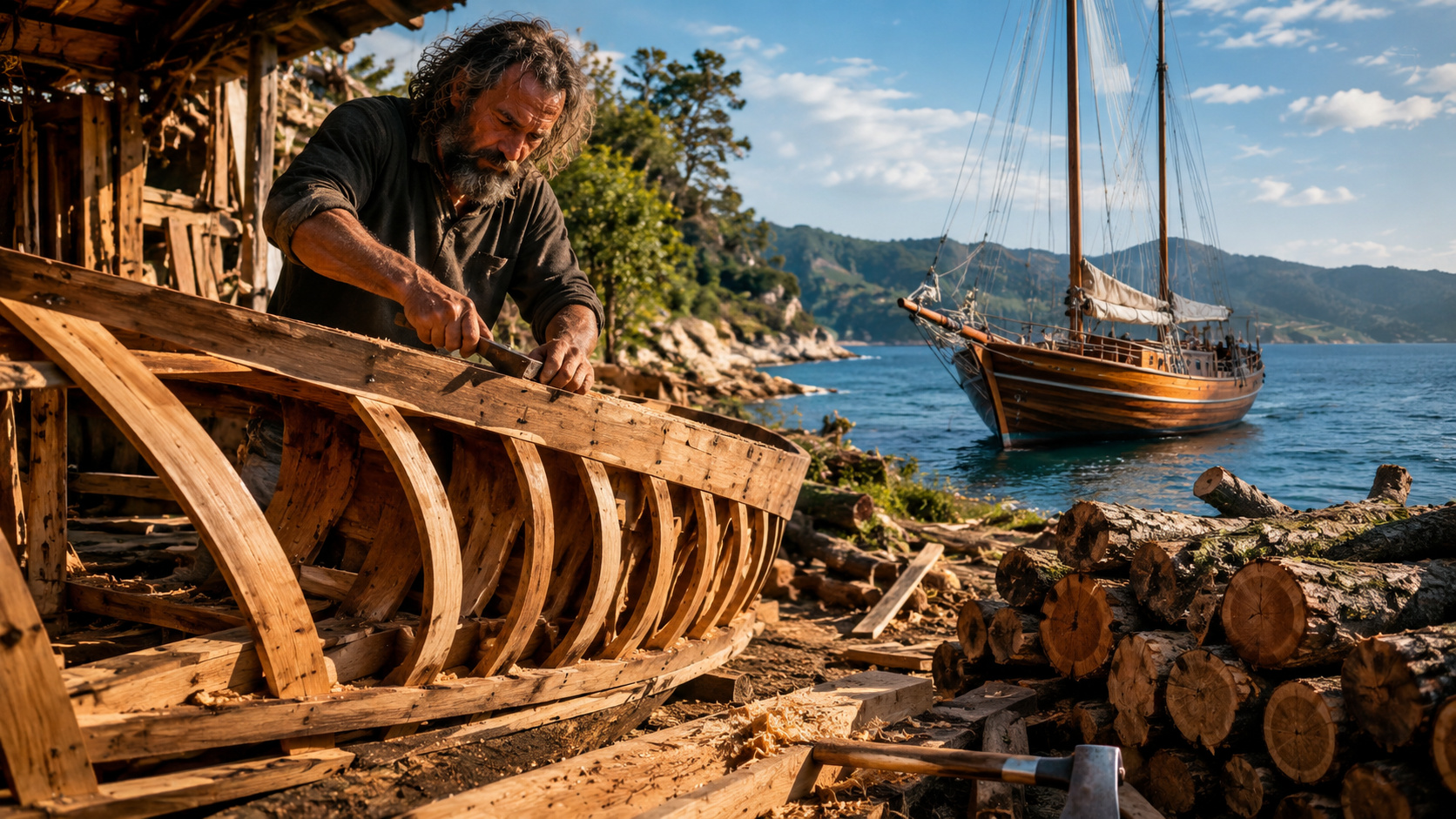 O projeto mostra como Steve Denette usou madeira da fazenda da família para construir