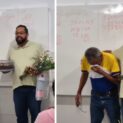 Pai vendeu tudo para garantir os estudos do filho, viu o rapaz se tornar professor com 3 pós-graduações e agora voltou à escola pela EJA, enquanto o próprio filho compra seus materiais