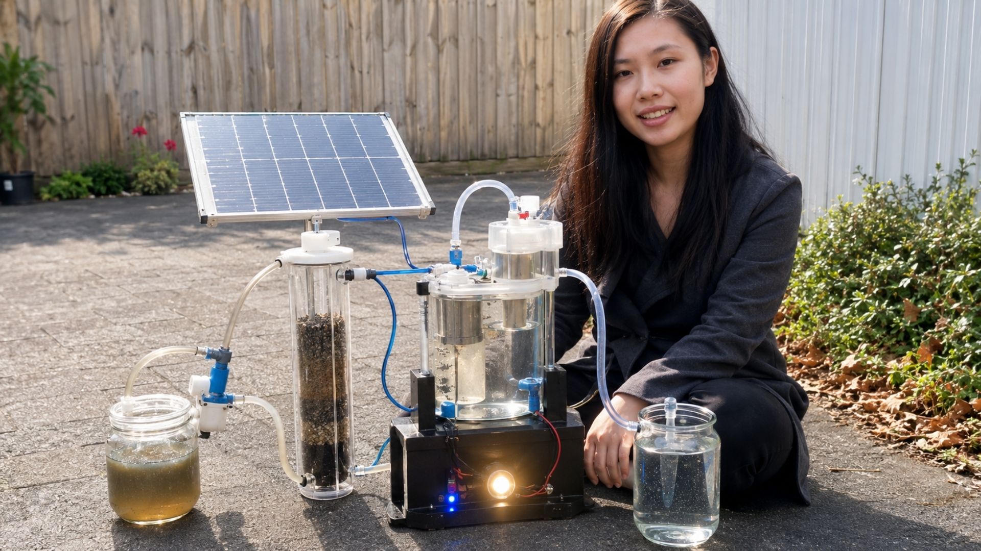 Água e eletricidade: aos 17 anos, Cynthia Lam criou o H2prO, um aparelho que usa luz do sol e titânia para limpar água suja e gerar energia ao mesmo tempo
