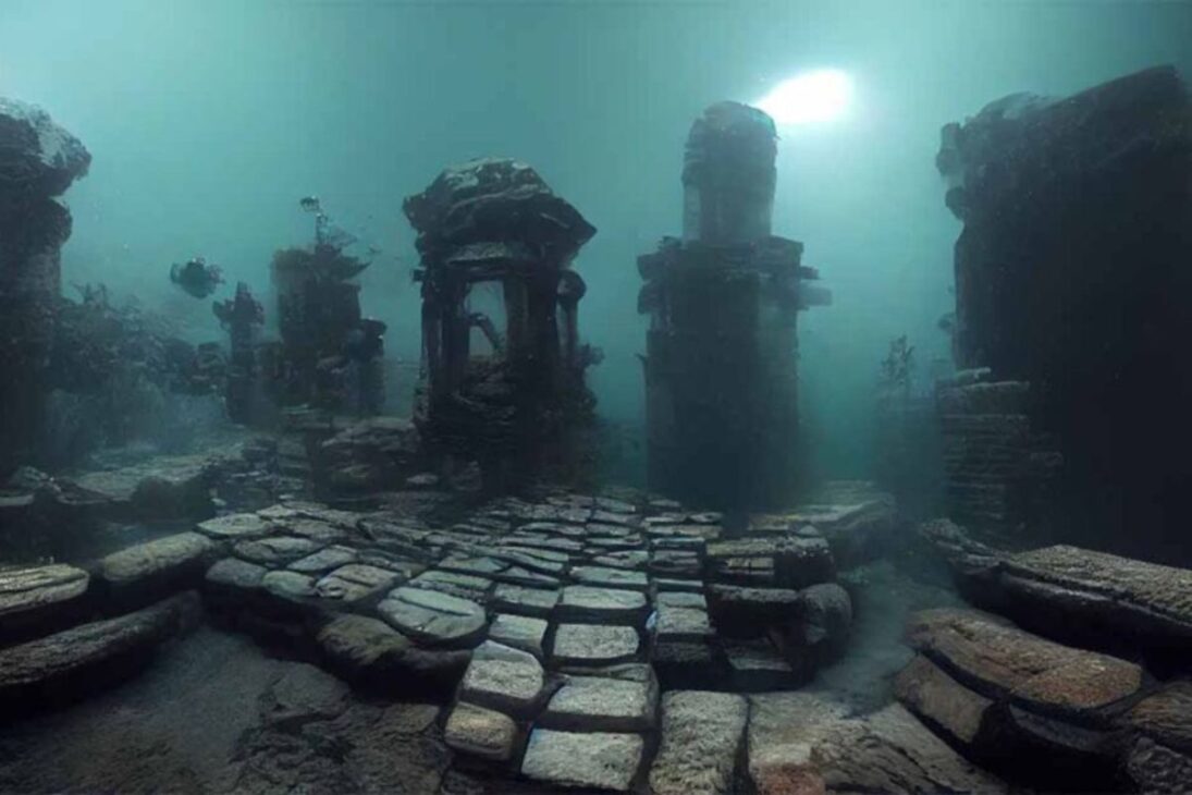 Pescadores alertam sobre vultos no Mar Tirreno e revelam uma cidade romana de luxo submersa perto de Roma, com ruas, objetos e uma estrutura circular.