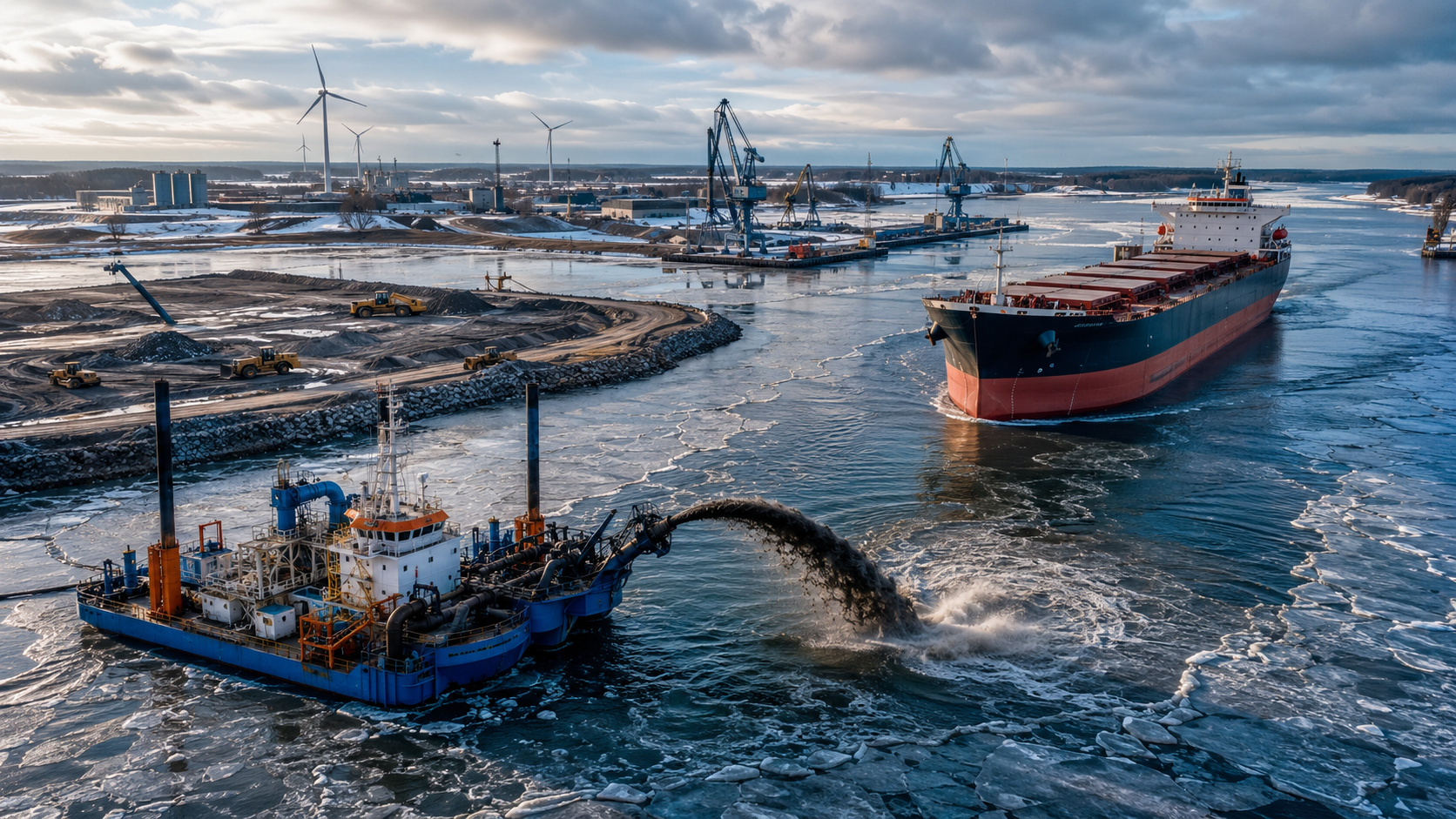 Porto de Luleå prepara uma dragagem entre 2027 e 2030 para aprofundar canais