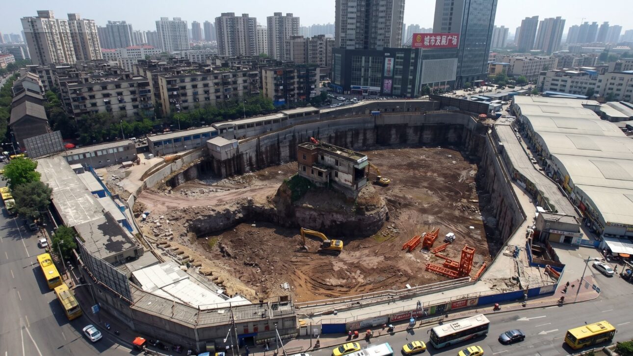 Prédio residencial ficou "cercado" dentro de um viaduto circular após moradores recusarem compensação e a obra avançar ao redor da construção na China