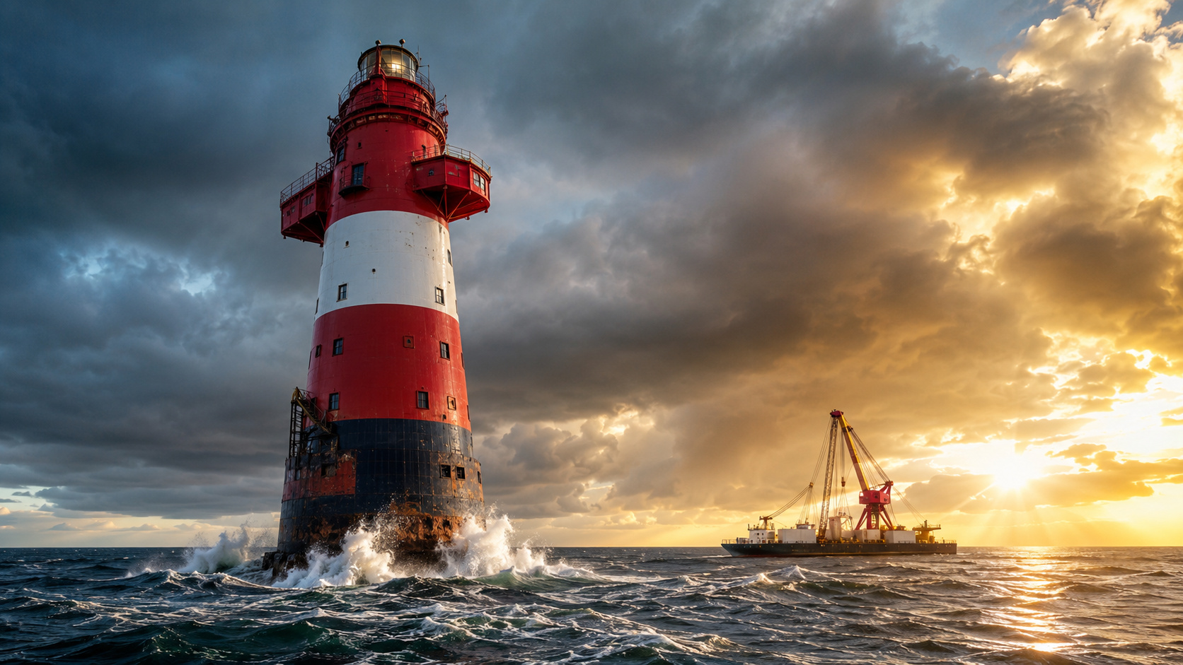 Primeiro farol construído diretamente sobre o fundo do mar resistiu por mais de 140 anos