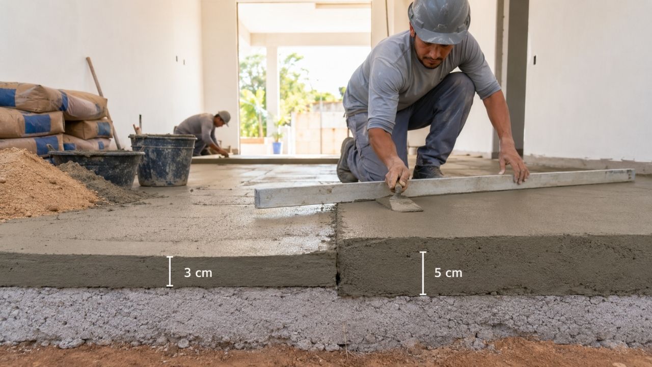 Contrapiso em 2026: preço do contrapiso, caimento, impermeabilização e piso trincado mostram risco de pagar duas vezes na obra.