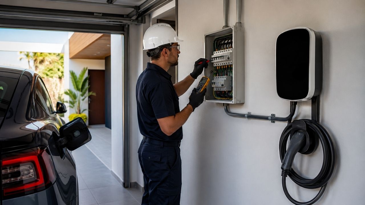 Carregador de carro elétrico: wallbox, quadro elétrico, circuito exclusivo e aumento de carga podem elevar a instalação acima de R$ 15 mil.