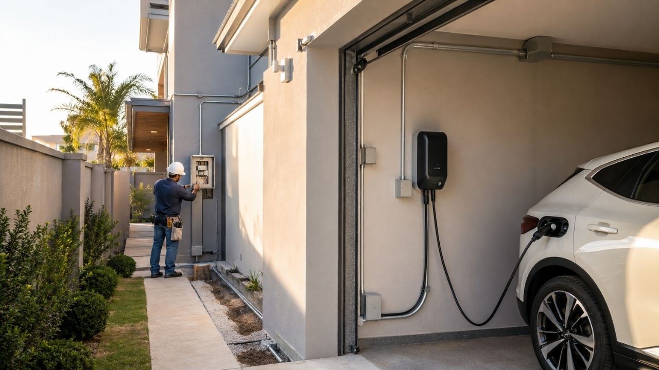 Carregador de carro elétrico: wallbox, quadro elétrico, circuito exclusivo e aumento de carga podem elevar a instalação acima de R$ 15 mil.