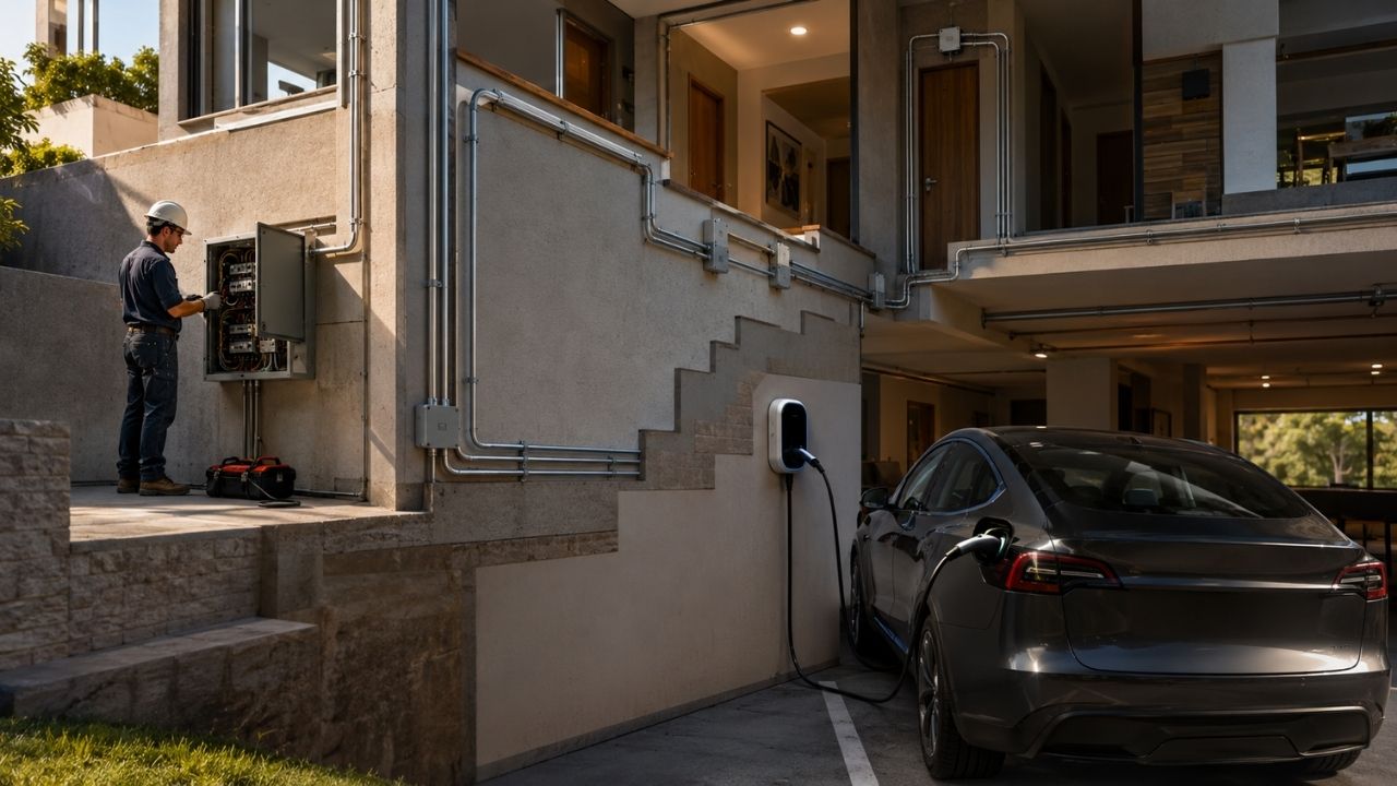 Carregador de carro elétrico: wallbox, quadro elétrico, circuito exclusivo e aumento de carga podem elevar a instalação acima de R$ 15 mil.
