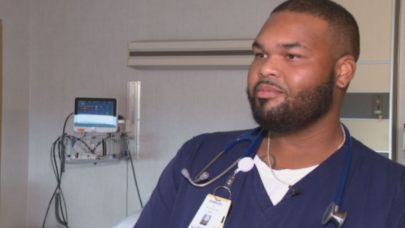 Charles Cox, enfermeiro registrado no Hospital Good Samaritan, tornou-se uma inspiração por sua dedicação inabalável em ajudar os outros a se curarem (WKRC).