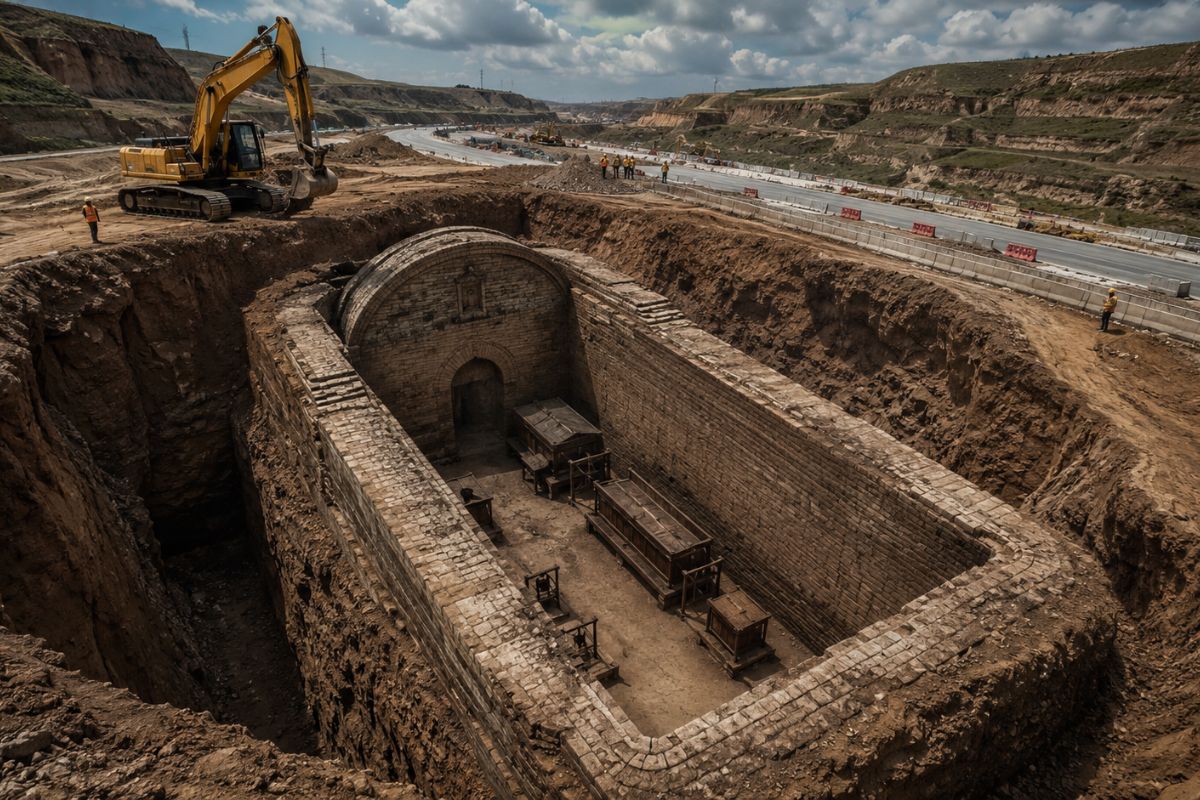 Tumba Ming de 400 anos com dois caixões e móveis de madeira intactos surgiu em obra de rodovia na China. Veja o que havia dentro e quem estava enterrado ali.