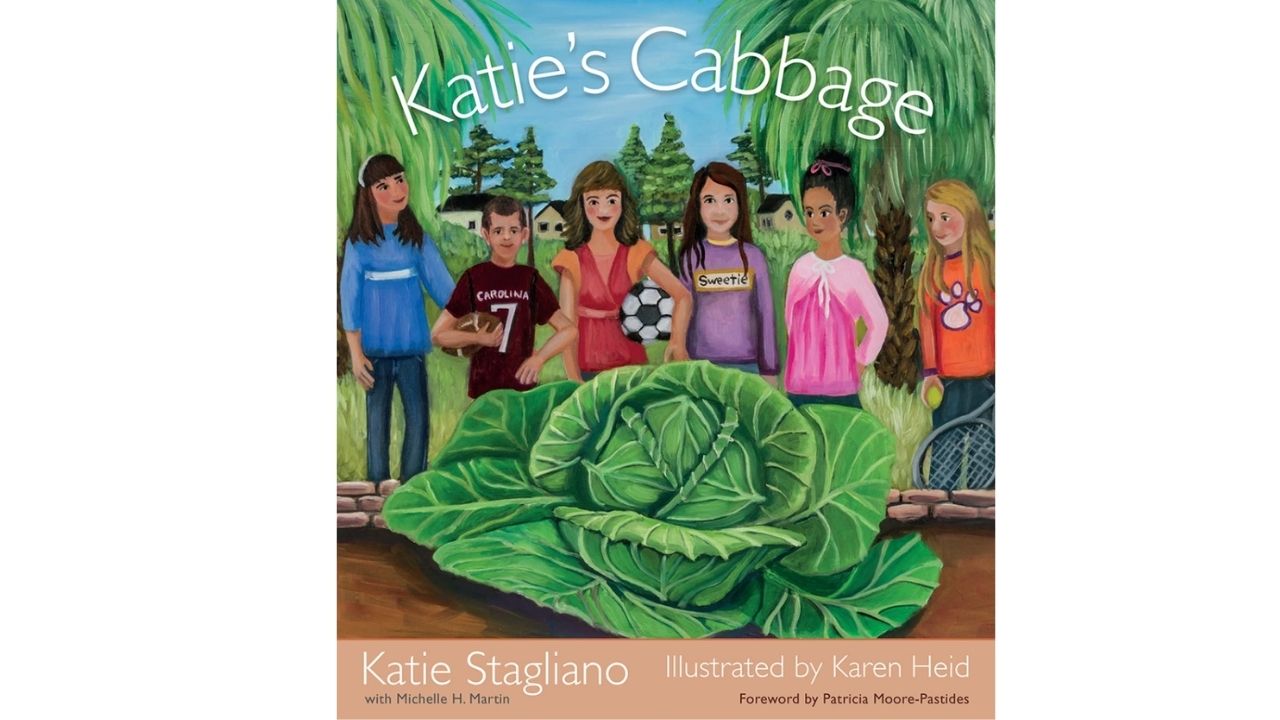 História do repolho gigante de Katie Stagliano inspira Katie’s Krops, hortas comunitárias e alimentos frescos contra a fome.
