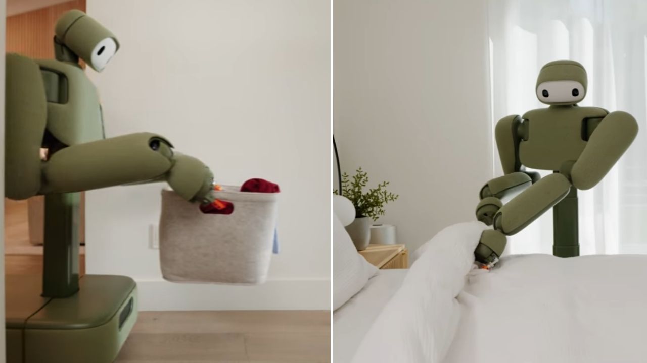 Robô doméstico de US$ 7.999 quer acabar com a bagunça dentro de casa Isaac 1 dobra roupas, arruma cama e guarda objetos sozinho, mas depende de câmeras e ajuda humana remota