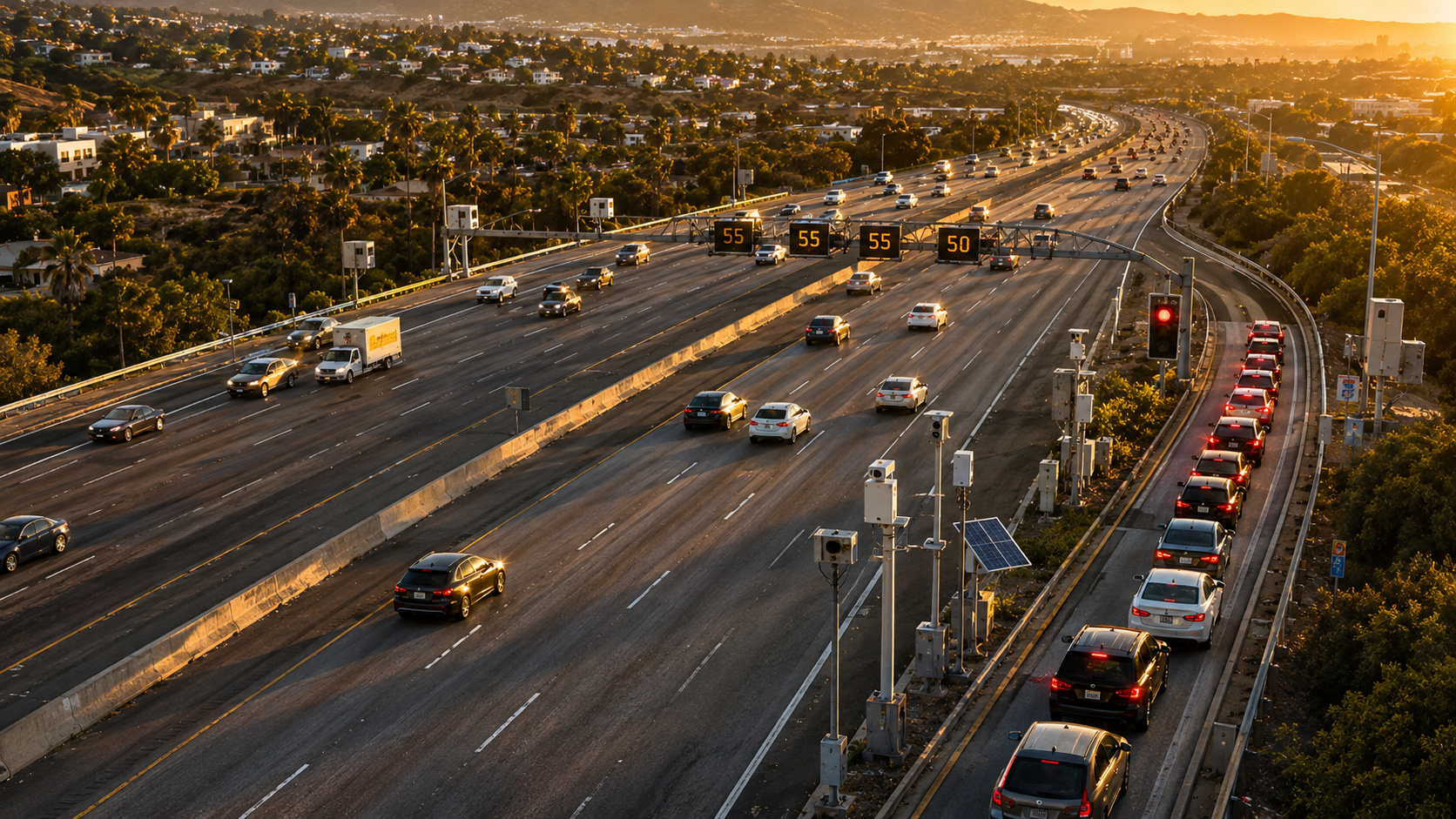 Rodovia inteligente na I 15 usa sensores e semáforos para reduzir congestionamentos