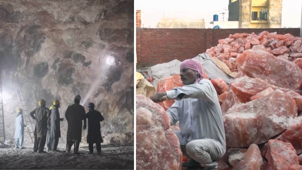 Sal rosa do Himalaia sai de túneis escuros no Paquistão com explosões, tratores e blocos gigantes, abastece mais de 80 países e vira produto caro em mercados ocidentais (7)