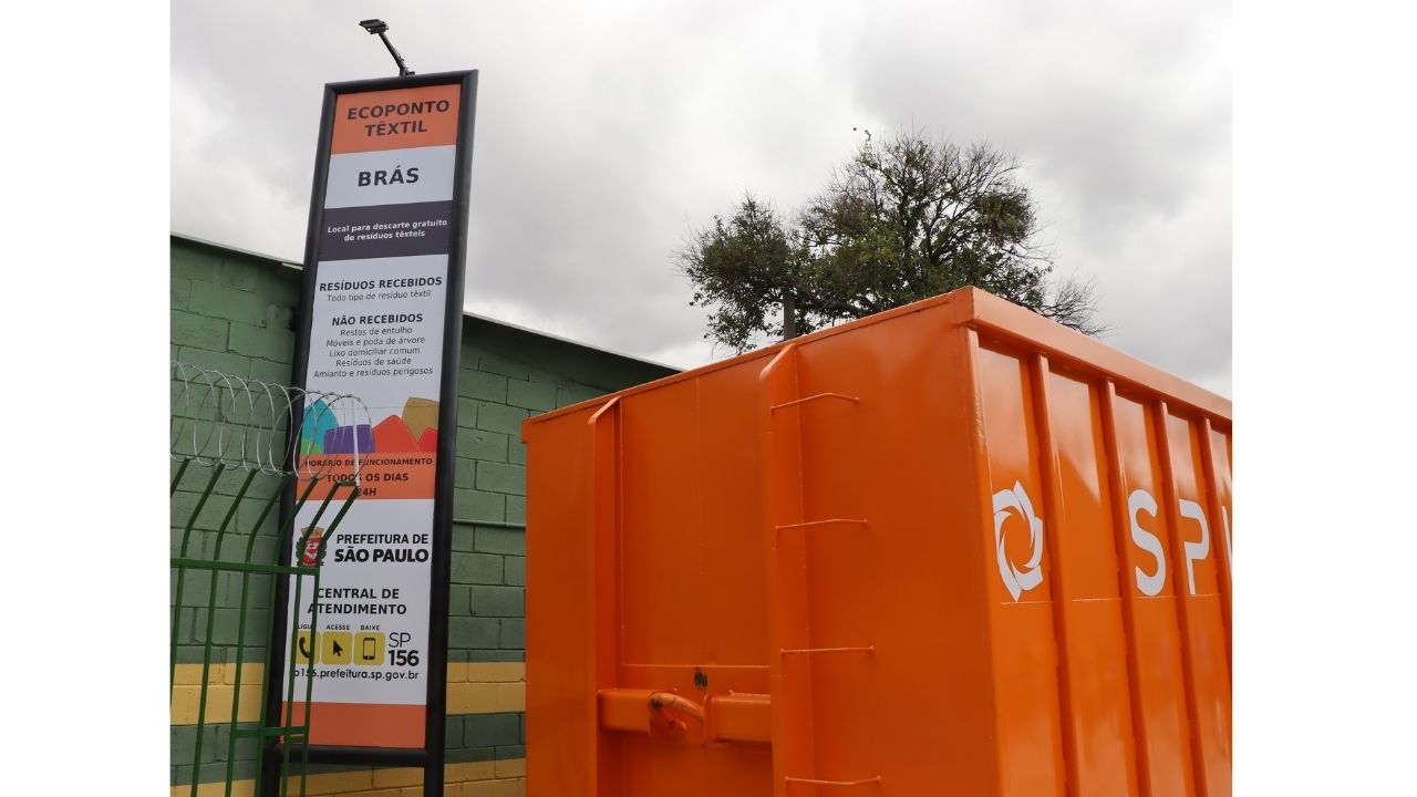 Textile ecopoint in Brás receives textile waste, combats irregular disposal, and transforms scraps into industrial fuel.