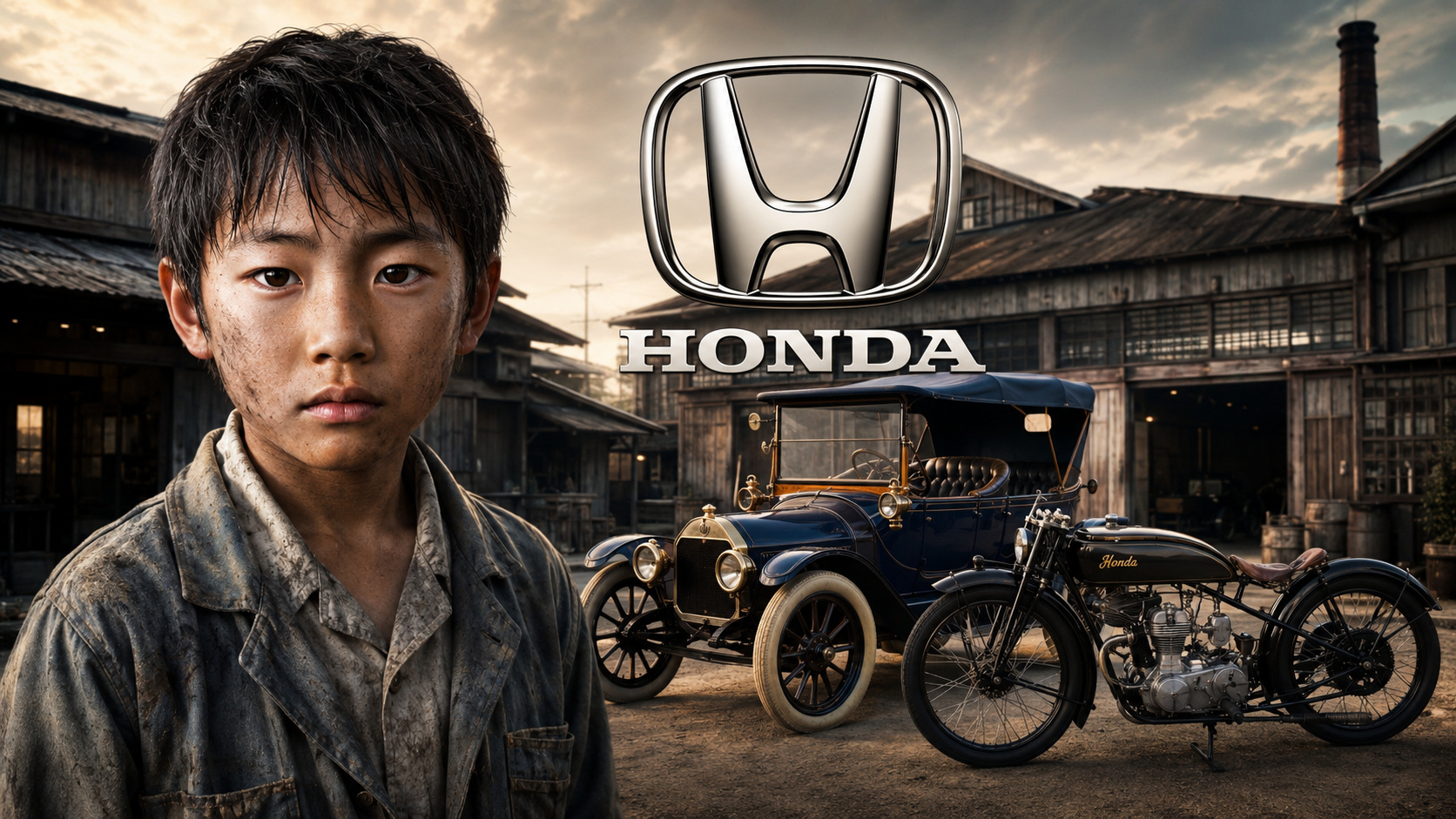 Filho de ferreiro largou os estudos aos 15, virou mecânico, perdeu sua fábrica na guerra e ergueu a Honda, gigante japonesa que hoje vende milhões de motos e carros pelo mundo.