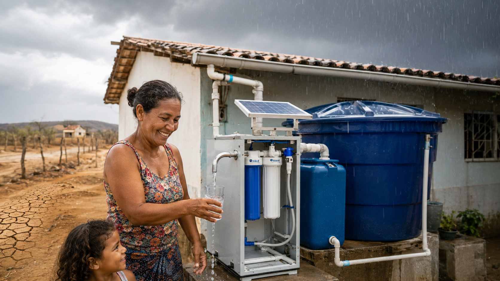 Startup brasileira transforma chuva em água potável sem produtos químicos, supera 10 milhões de litros e entra em projeto de R$ 6 milhões para levar tecnologia simples a lugares com seca no Nordeste