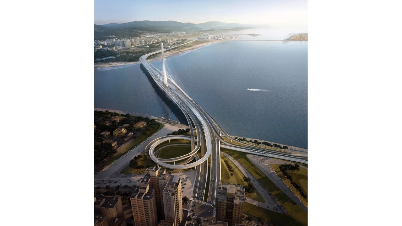 Ponte Danjiang em Taiwan, assinada por Zaha Hadid, vira ponte recordista contra terremotos e reduz viagens sobre o rio Tamsui.