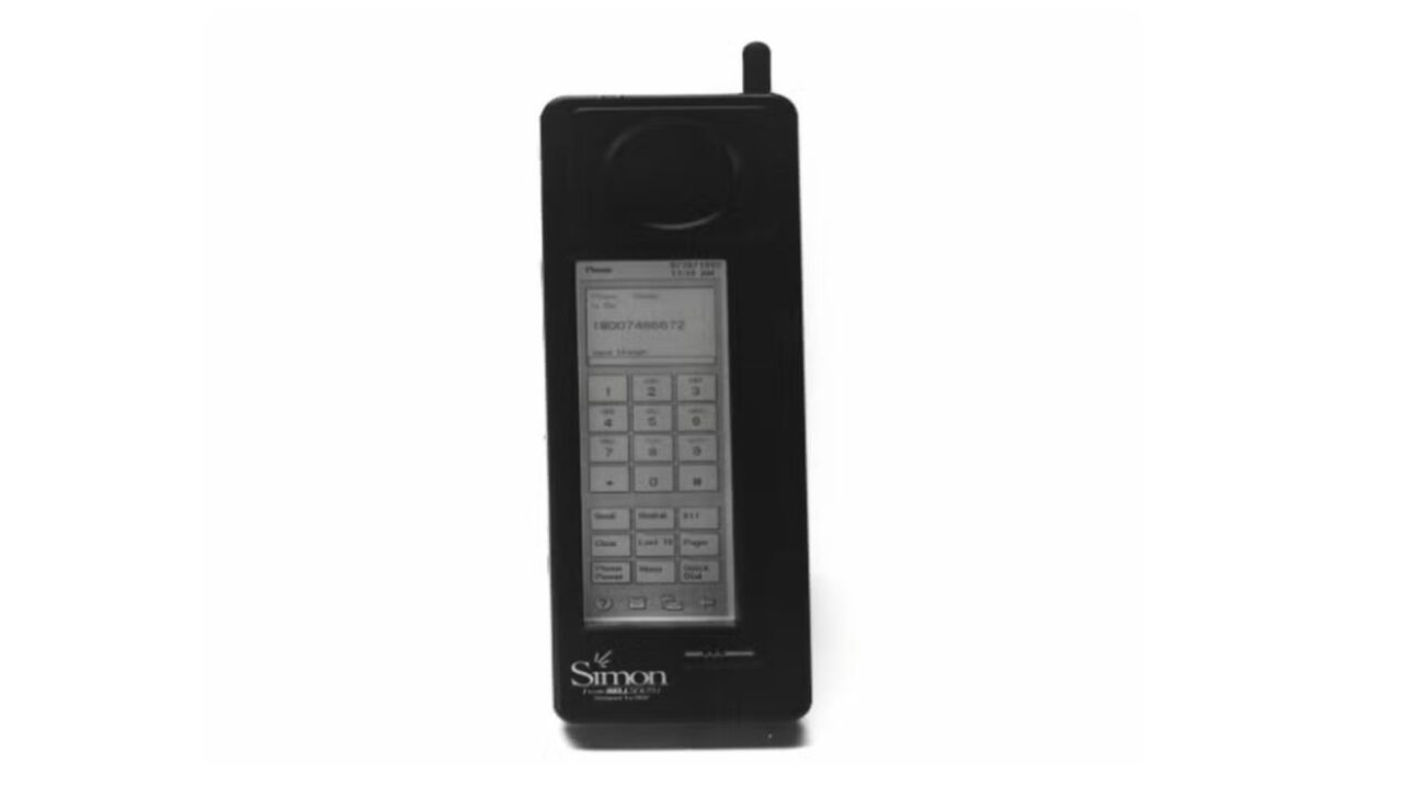 Celular Simon, da IBM, foi o primeiro a oferecer funções PDA — Foto: Reprodução/Mobile Phone Museum