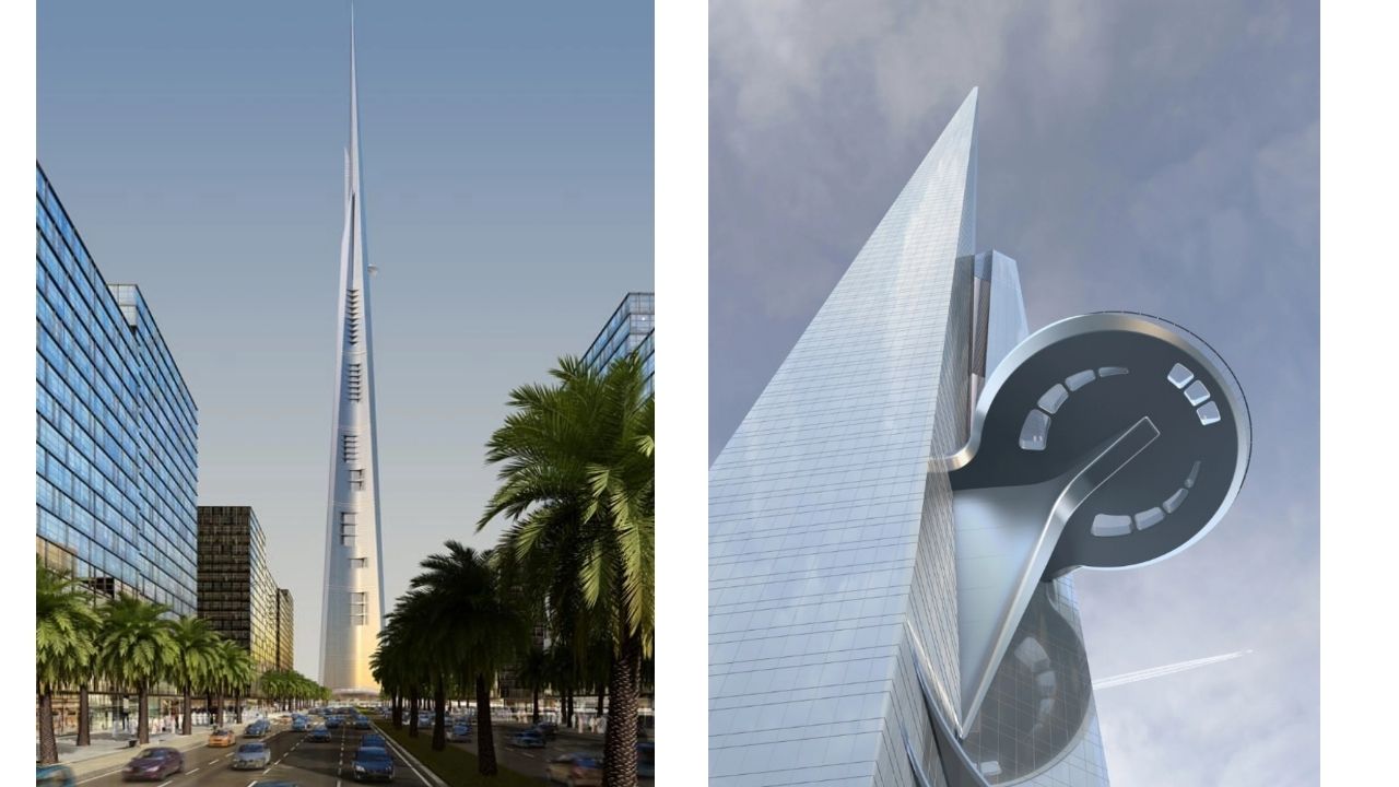 Torre de Jeddah, na Arábia Saudita, usa fundação profunda para superar o Burj Khalifa e virar o prédio mais alto do mundo.