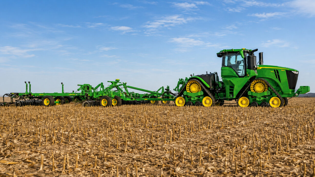 Trator autônomo John Deere 9RX usa 16 câmeras para enxergar em 360 graus