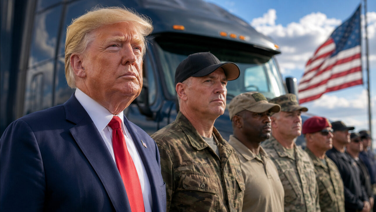 Trump states that undocumented truck drivers will be replaced by 'proud American veterans'