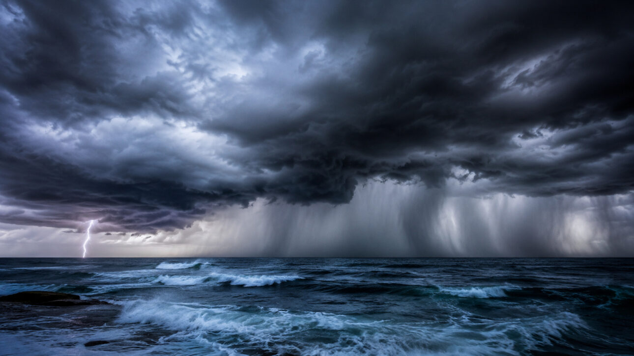Uma tempestade tropical ganha força quando muito ar quente e úmido sobe de uma vez.
