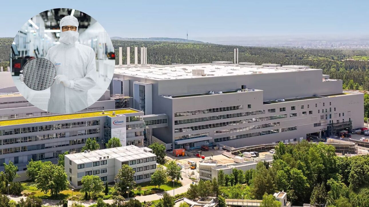Infineon inaugura em Dresden a maior fábrica mundial de semicondutores de potência inteligentes, com € 5 bilhões investidos, 1.000 empregos diretos e capacidade dobrada para atender IA e energia