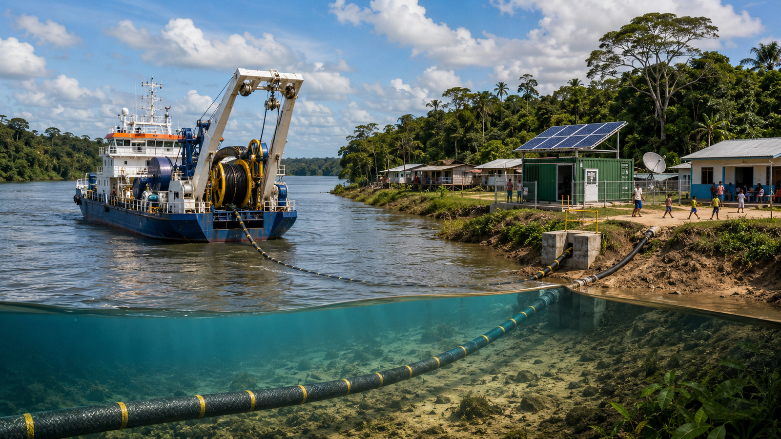 Brasil começa a construir a maior rede mundial de internet por cabos em rios, com investimento de R$ 1,5 bilhão, nove infovias, 46 mini data centers e conexão para escolas e unidades de saúde
