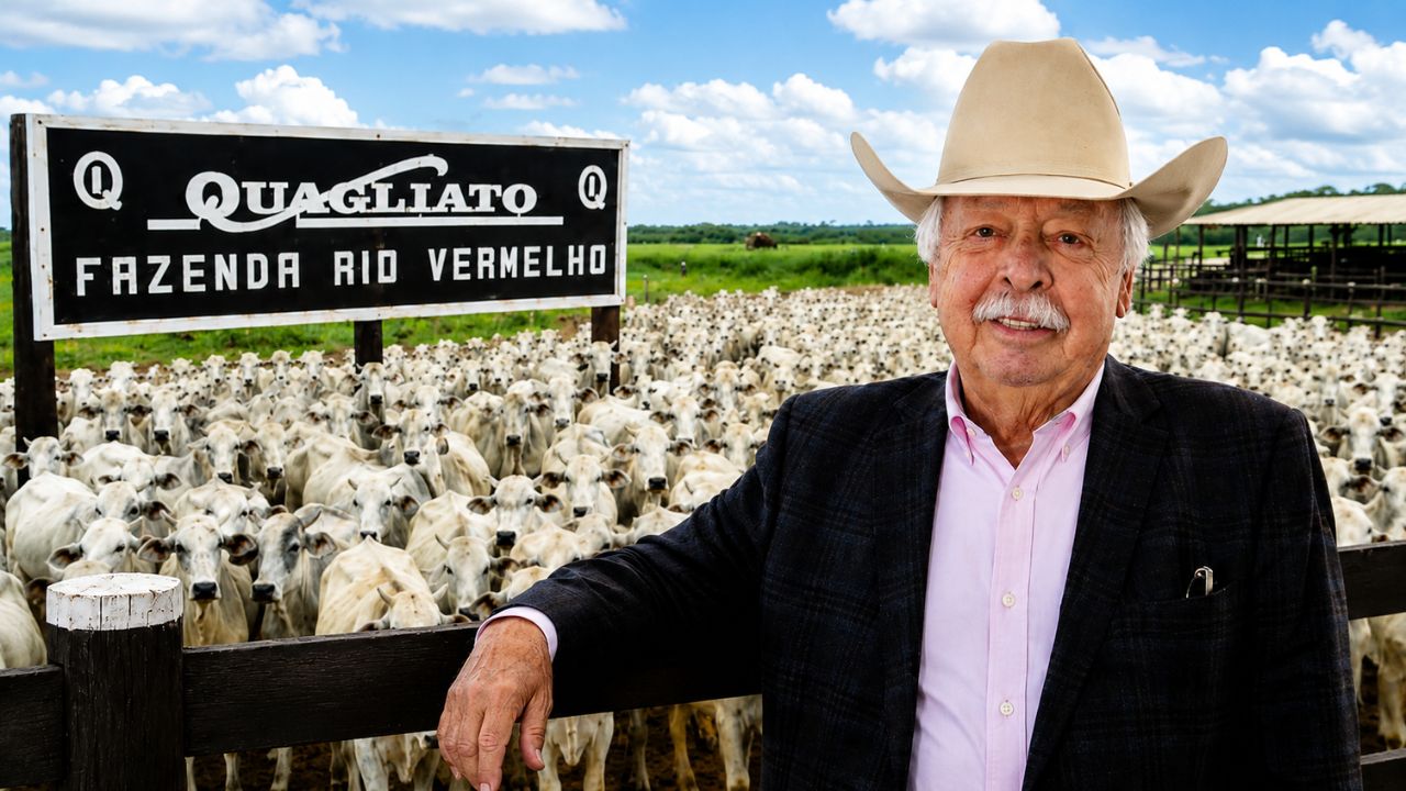 King of Brazilian cattle, Roque Quagliato controls a complex with over 240,000 cattle, 100,000 hectares, and about 50 retreats in Pará.