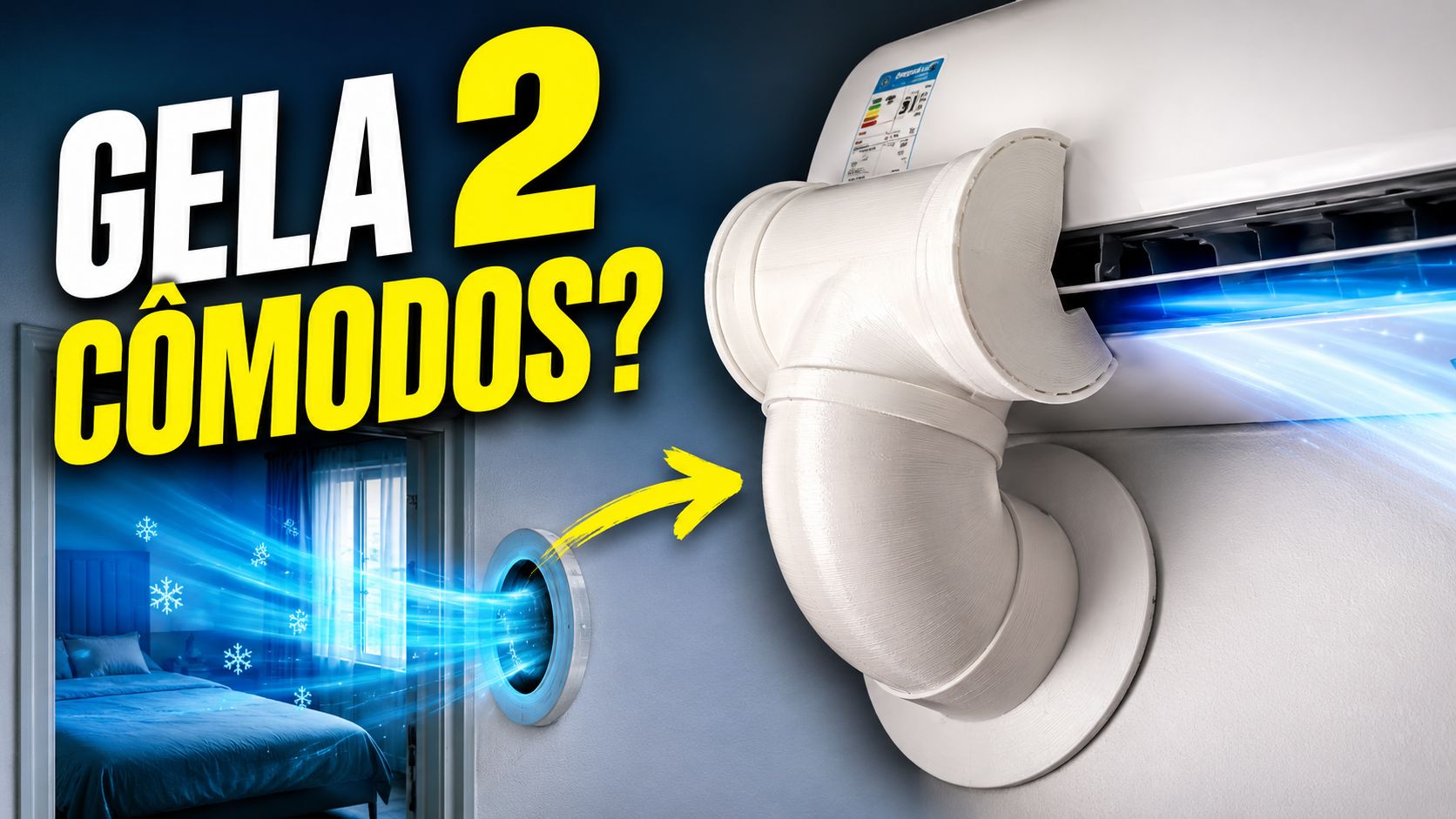 Peça feita em impressora 3D desvia ar-condicionado para outro cômodo e mostra solução curiosa para resfriar duas salas.