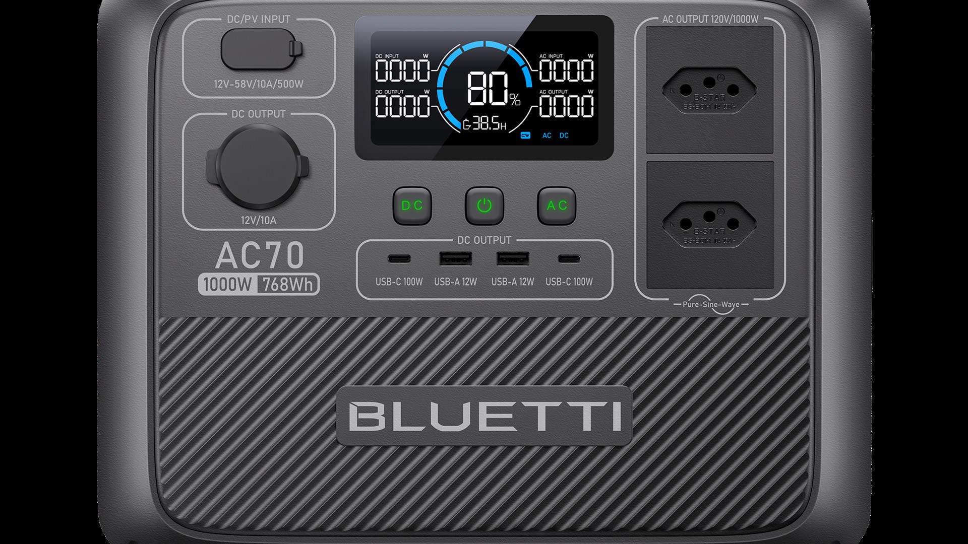 A estação de energia Bluetti AC70 liga geladeira e Wi-Fi no apagão com 1.000 W e bateria de 3.000 ciclos, agora por R$ 4.499 na loja oficial.