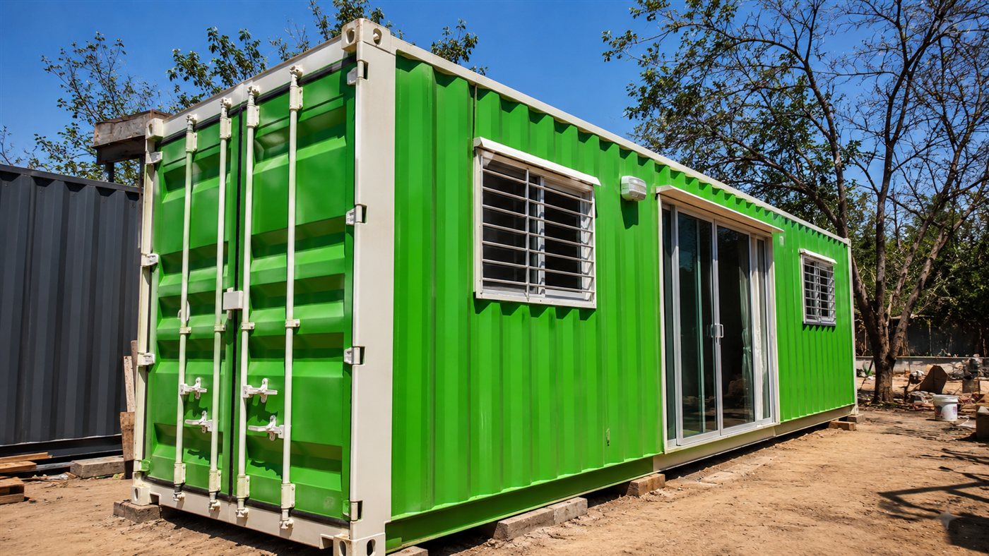Casa contêiner de 30 m² com 2 quartos era vendida pronta por R$ 62 mil; veja o tour com drywall, lã de vidro e proteções de chave tetra