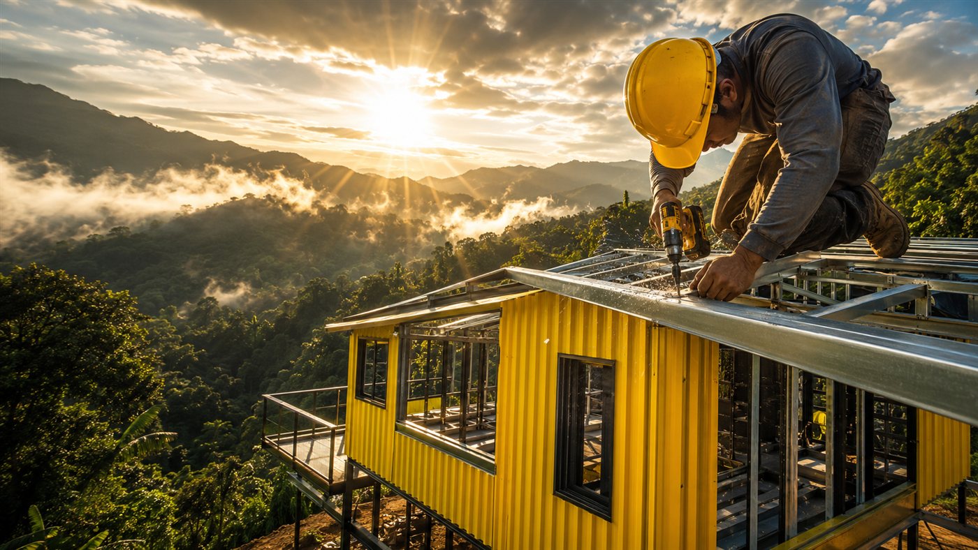 Casa em três dias: com duas pessoas e materiais baratos, equipe constrói casa inteira do zero e registra todo o passo a passo da obra em vídeo