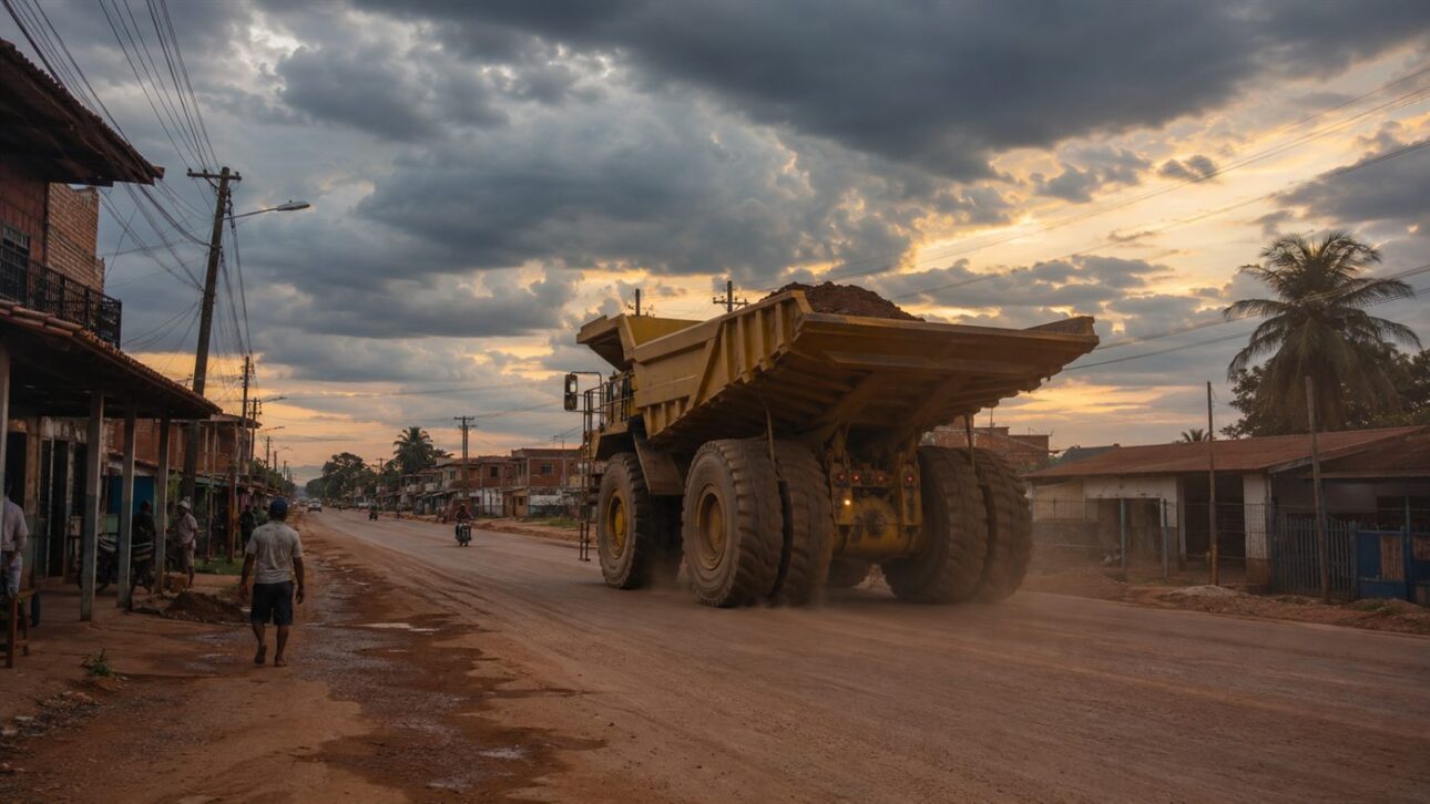 Heavy machinery transforms the routine of a city that lived off farming and livestock