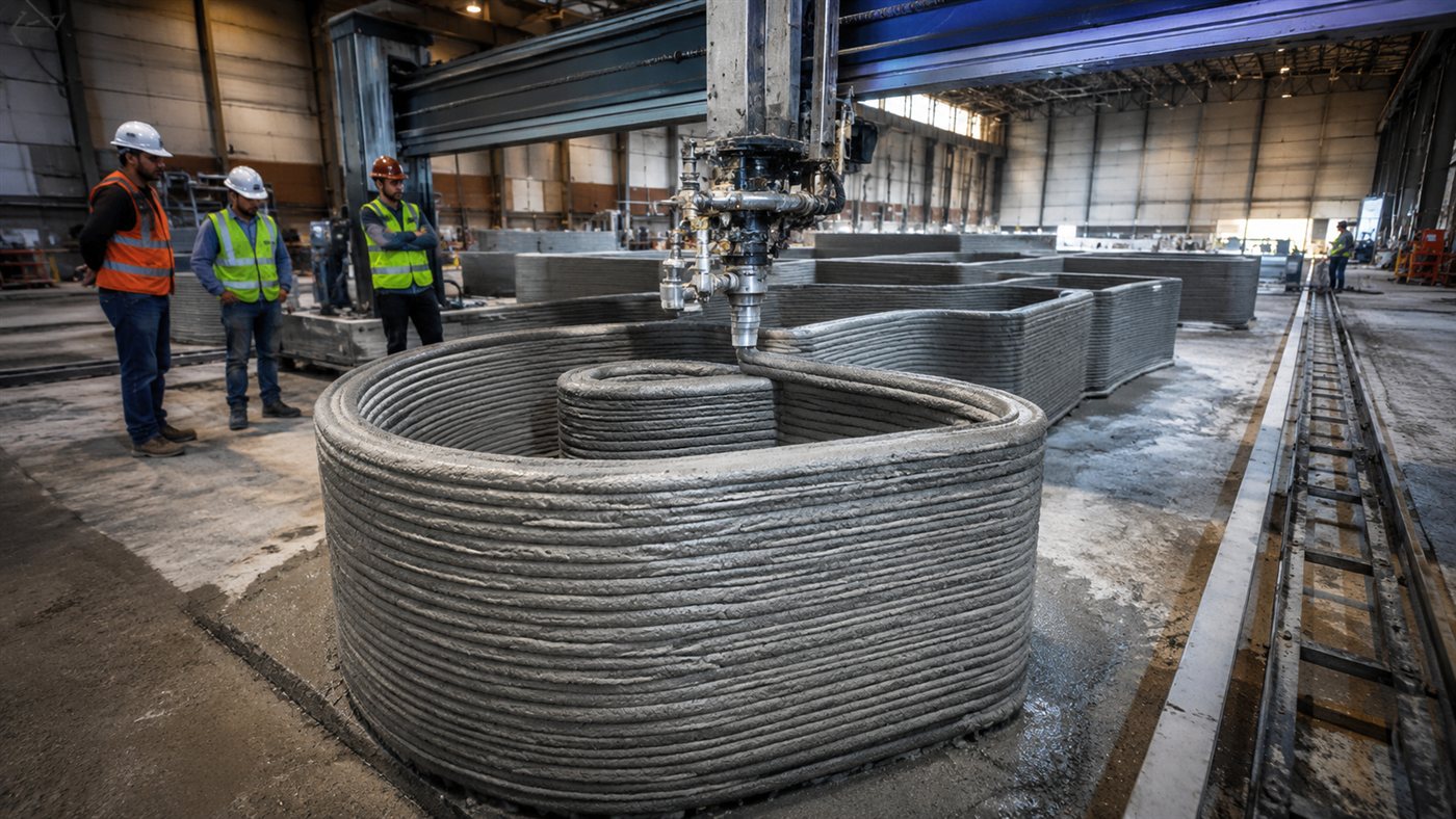 Impressora 3D de fábrica brasileira ergue módulos de casa em 48 horas com 3 operadores e m² de R$ 900 a R$ 1.200; veja o tour pela Cosmos