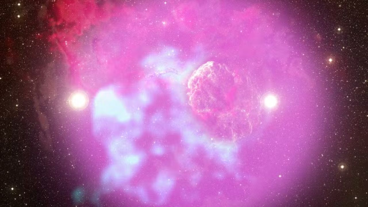 Duas estrelas possivelmente ligadas pela gravidade podem ter explodido como supernovas em momentos diferentes, deixando remanescentes próximos a 6 mil anos-luz.