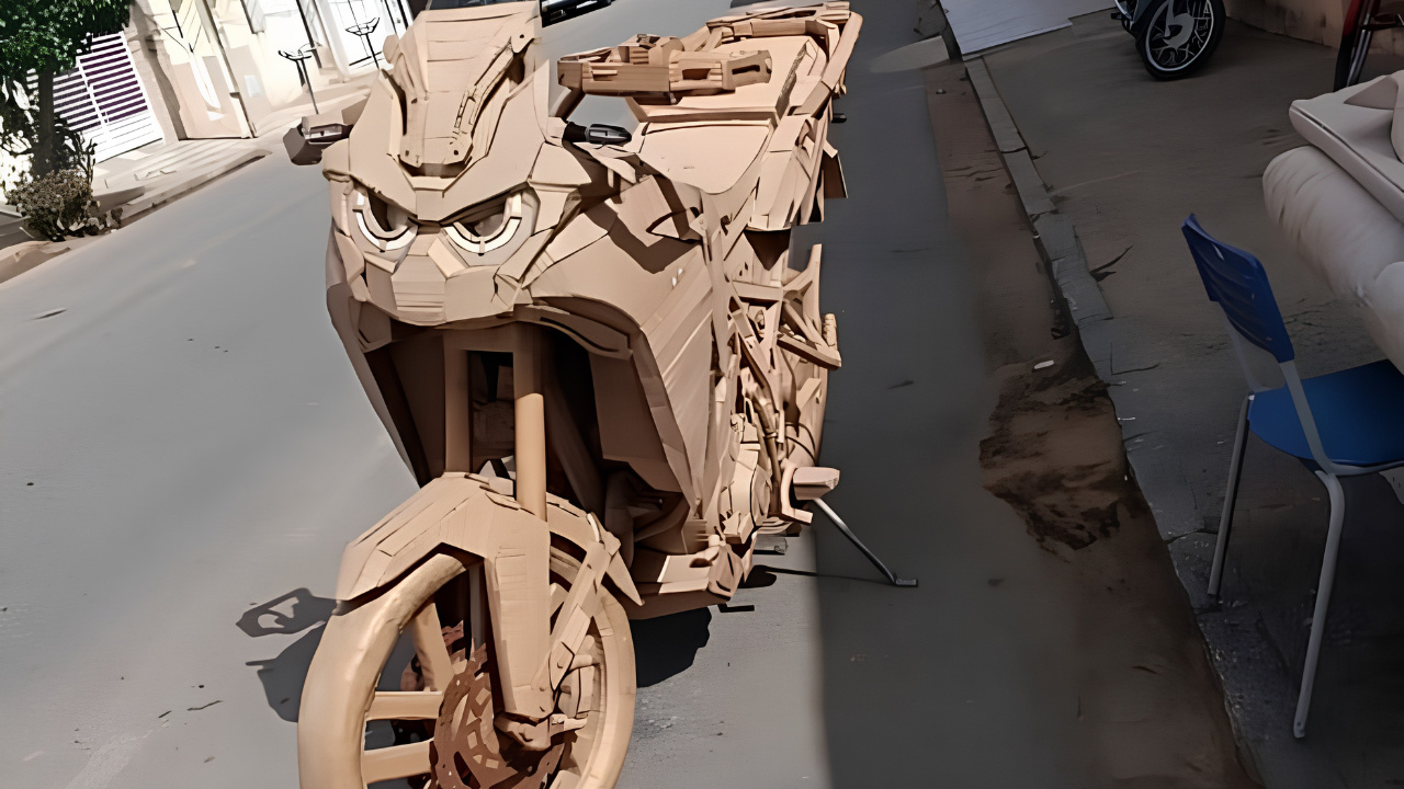 Discover how a physics student from Paraíba created an amazing cardboard motorcycle with mathematical precision. See details of this project!