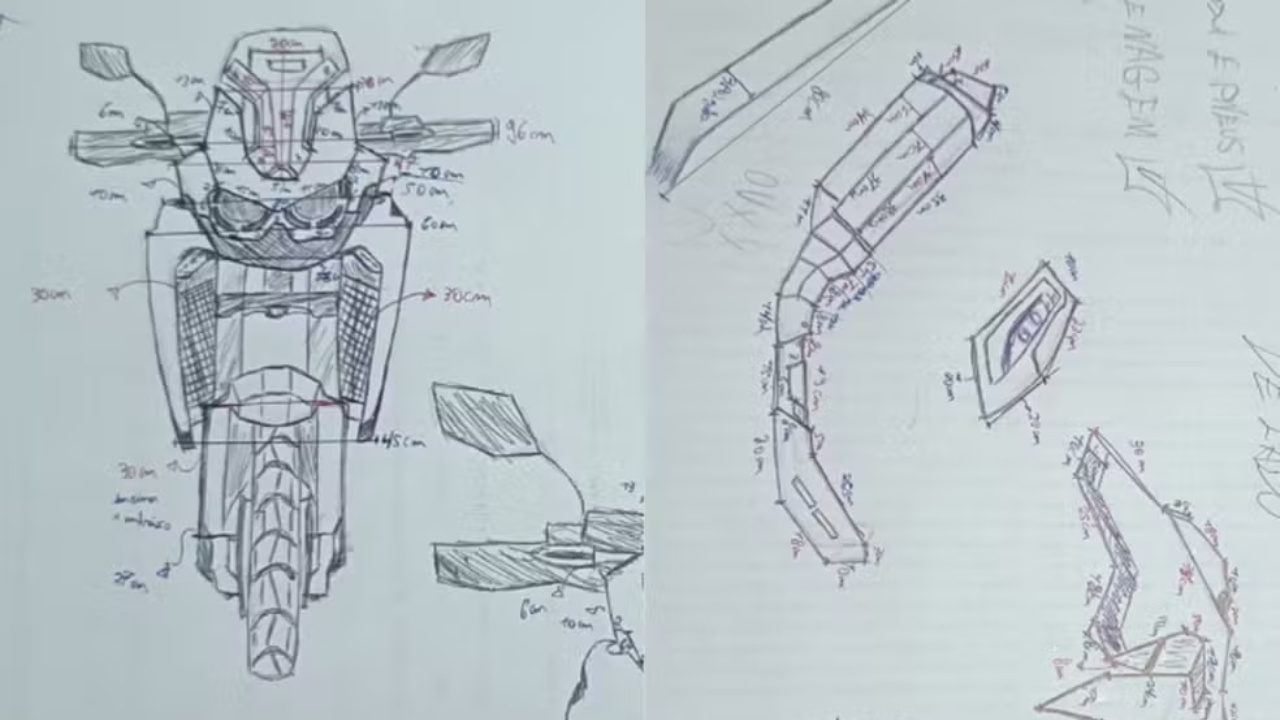 Discover how a physics student from Paraíba created an amazing cardboard motorcycle with mathematical precision. See details of this project!
