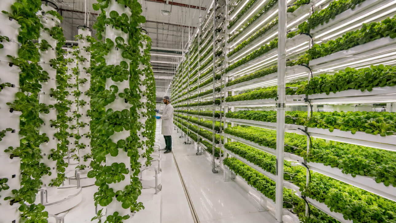 Dubai created a giant vertical farm in the desert with 330,000 square feet