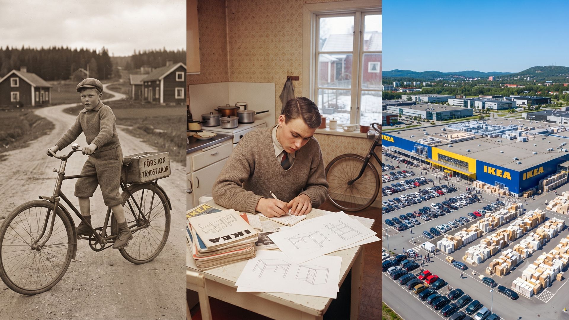 De vendedor de fósforos a fundador da IKEA, Ingvar Kamprad criou aos 17 anos uma marca global de móveis baratos, design funcional e montagem própria.
