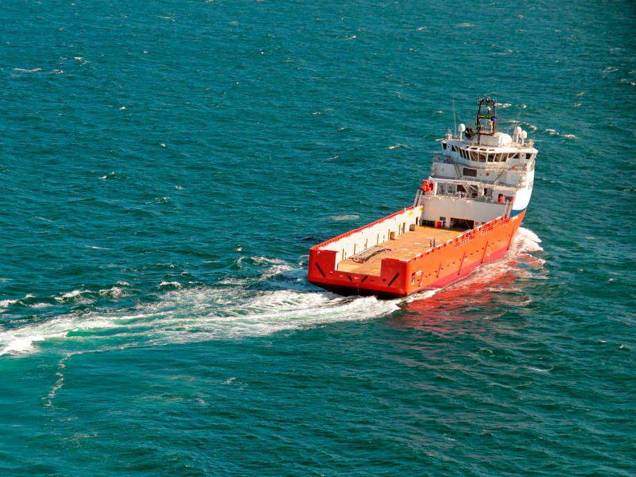 PSV sailing in open sea