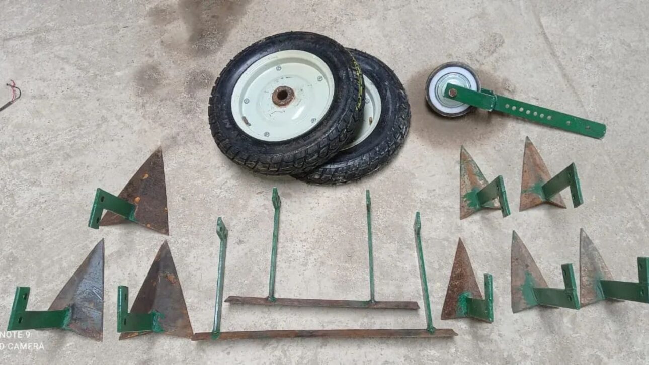 agricultural machine that plows an entire field with just 1 liter of diesel