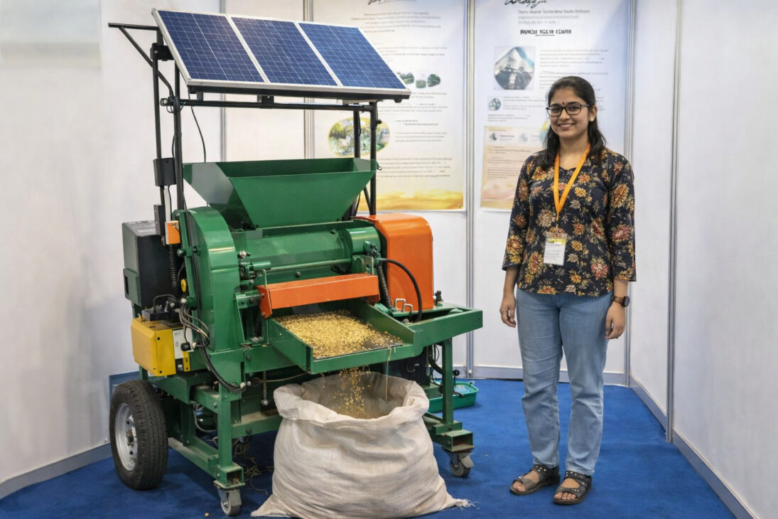 Indian student developed a solar-powered agricultural machine capable of processing up to 250 kg per hour and was selected for a scientific program in Japan.