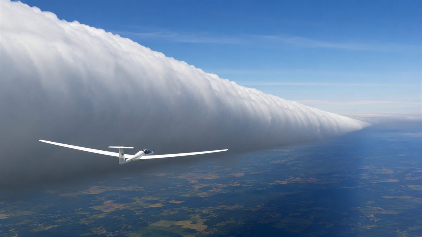 Morning Glory: uma nuvem em forma de tubo de centenas de km cruza o norte da Austrália quase no horário certo, e pilotos do mundo viajam só para surfá-la