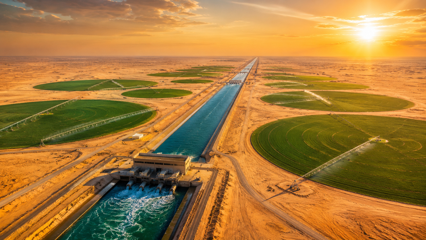 O Egito inaugurou o "novo Nilo", um canal artificial de 170 km que leva água ao deserto por segurança hídrica, mas a água pode estar acabando. Entenda.