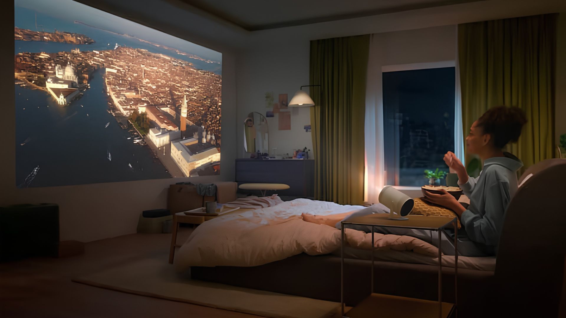 Chega de TV presa na parede: Samsung The Freestyle+, o novo projetor com mais de 400 lúmens projeta em paredes, pisos e tetos e leva cinema para qualquer canto da casa