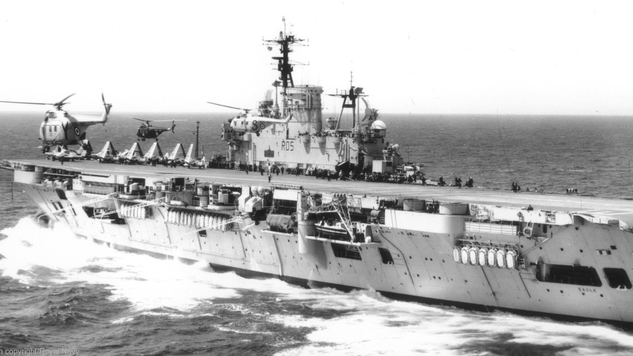 Discover the behind-the-scenes of the end of HMS Eagle. From a central piece in the Suez Crisis to a donor of components, uncover the story of the iconic aircraft carrier.